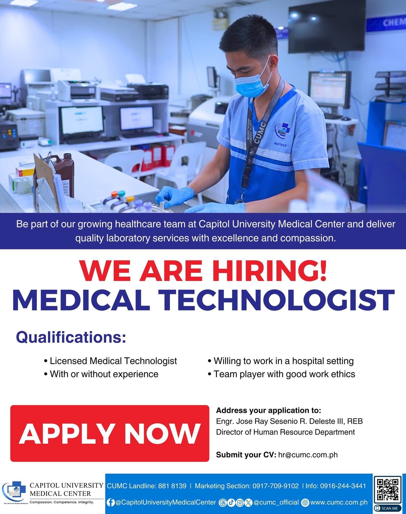 Capitol University Medical Center Vacancy