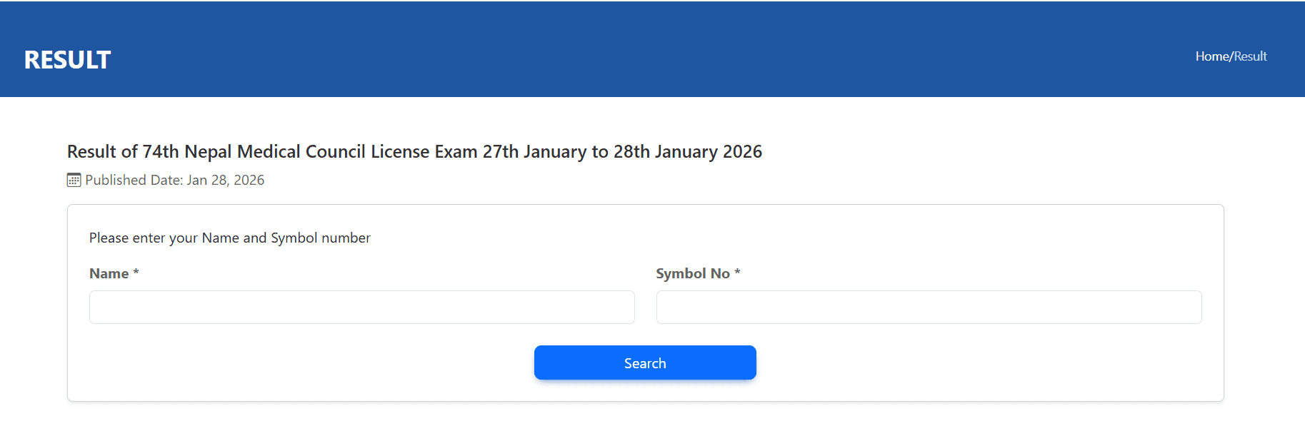 NMCLE Result Published
