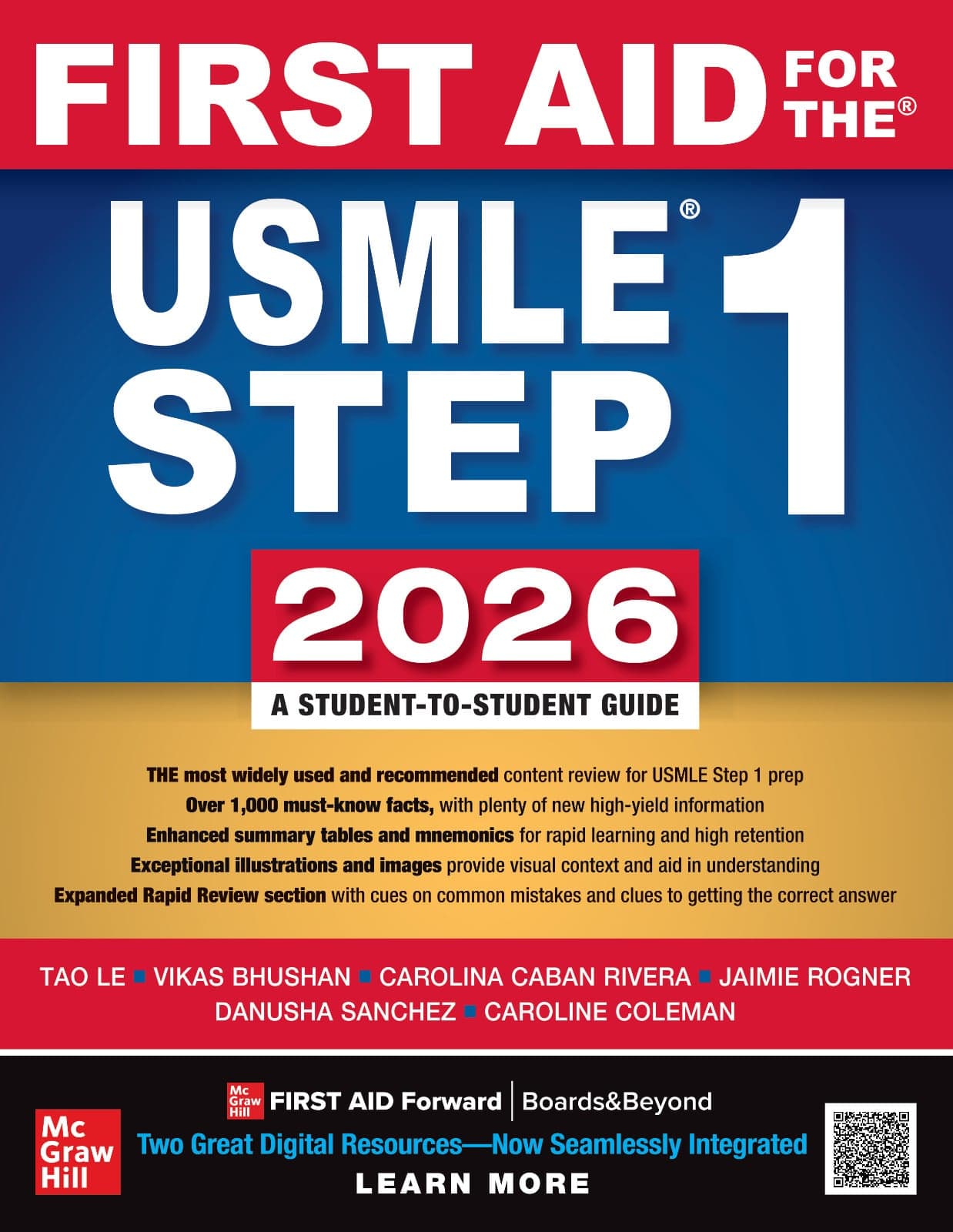 First Aid for the USMLE Step 1, 2026 - 25% Off (Valid until March 7 for Online Orders Only)