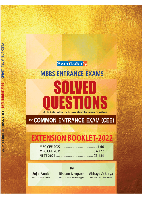 MBBS Entrance Exam Solved Questions Extension Booklet 2022